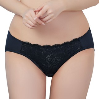 SWEAR 思薇爾 舒漾Bra系列 M-XL 涼感 消臭 蕾絲 低腰 三角 女內褲 (科技藍)