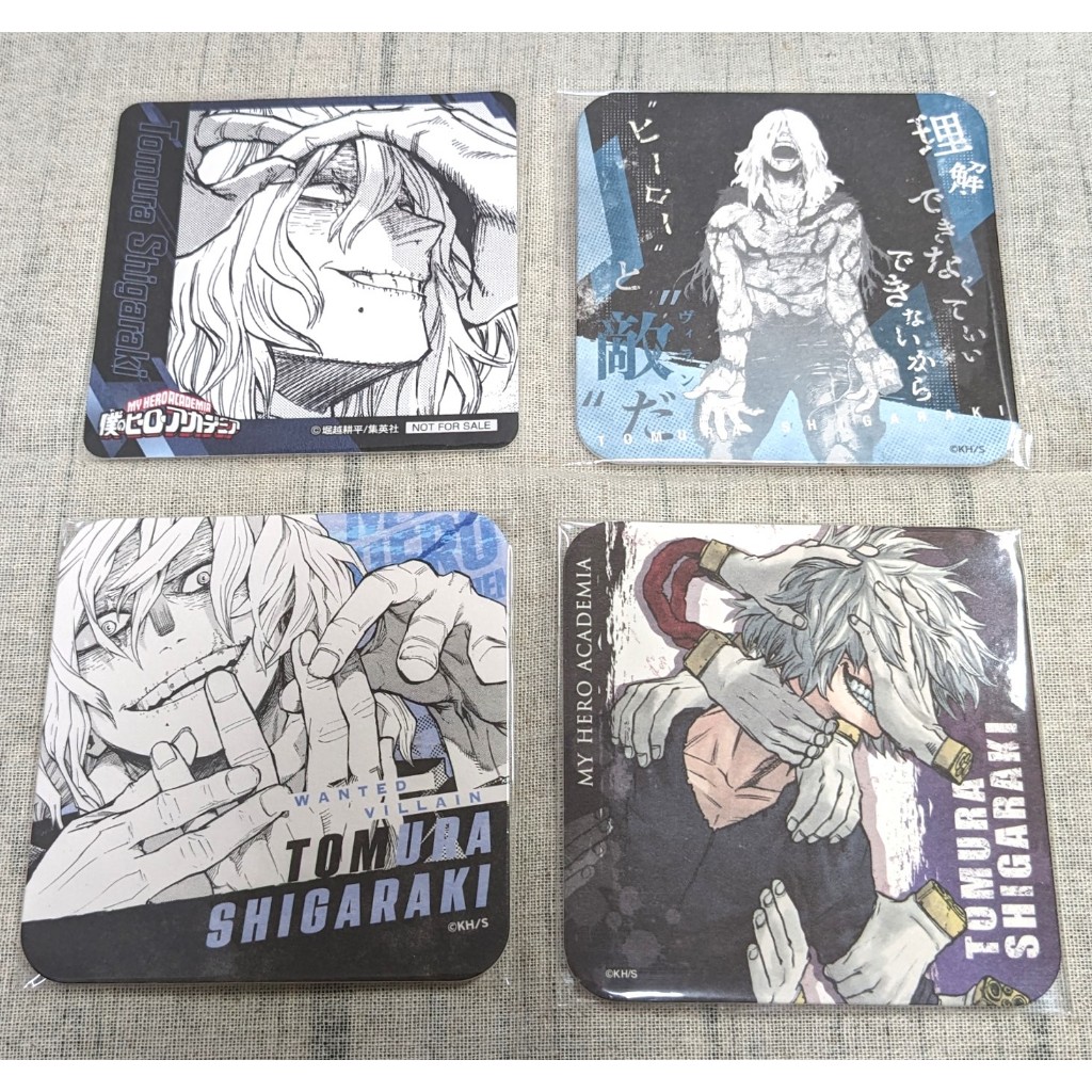 (二手) 死柄木原畫杯墊4張 我的英雄學院 死柄木弔