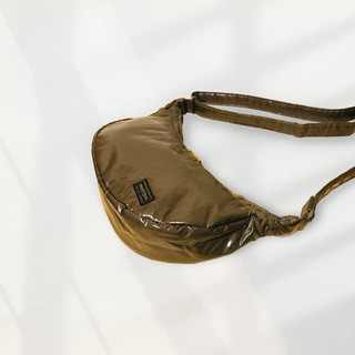 吉田PORTER / 日本製絕對正品 亮灰色單肩包休閒斜背包 - YOSHIDA
