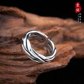 壹間銀飾店 ｜ 精工 ／ 純銀999 手作 ／ 復古 編織 戒指