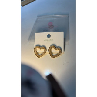 ［100%全新］WAVE SHINE 愛心 耳環 無使用過 針式 earring 飾品