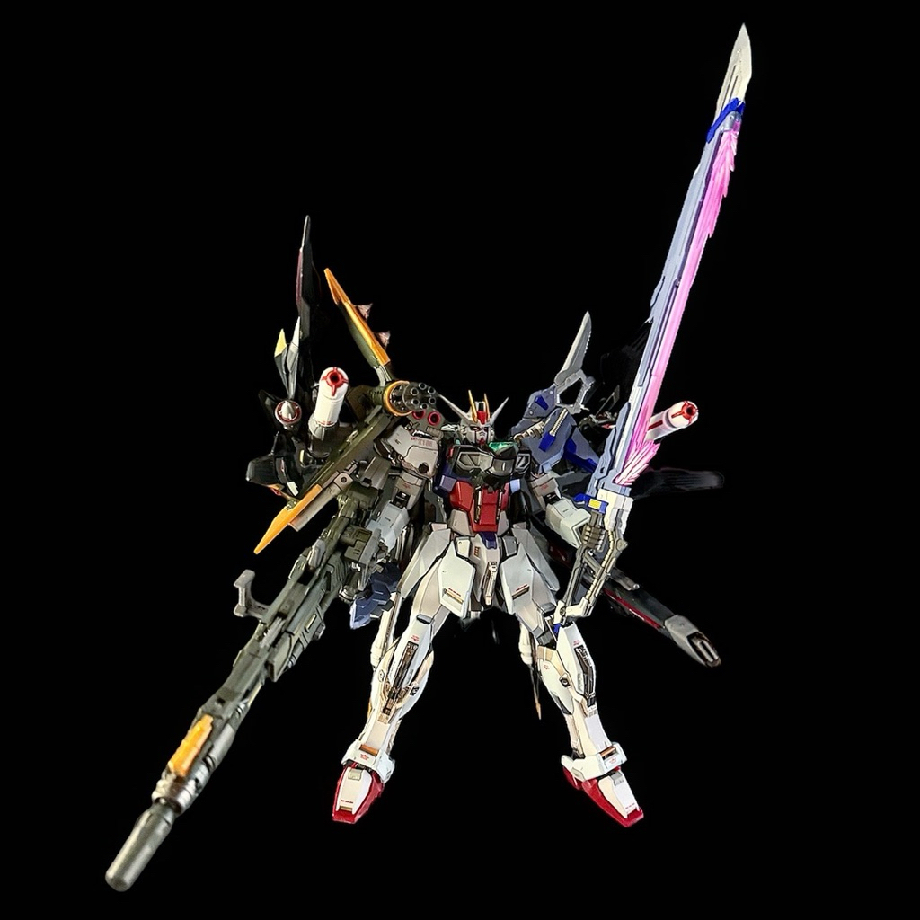 ［合售不拆］（完成品）BANDAI mb  閃電型 攻擊 背包 完美攻擊鋼彈 黑暗攻擊 鋼彈 閃電背包ver 巨劍 重砲