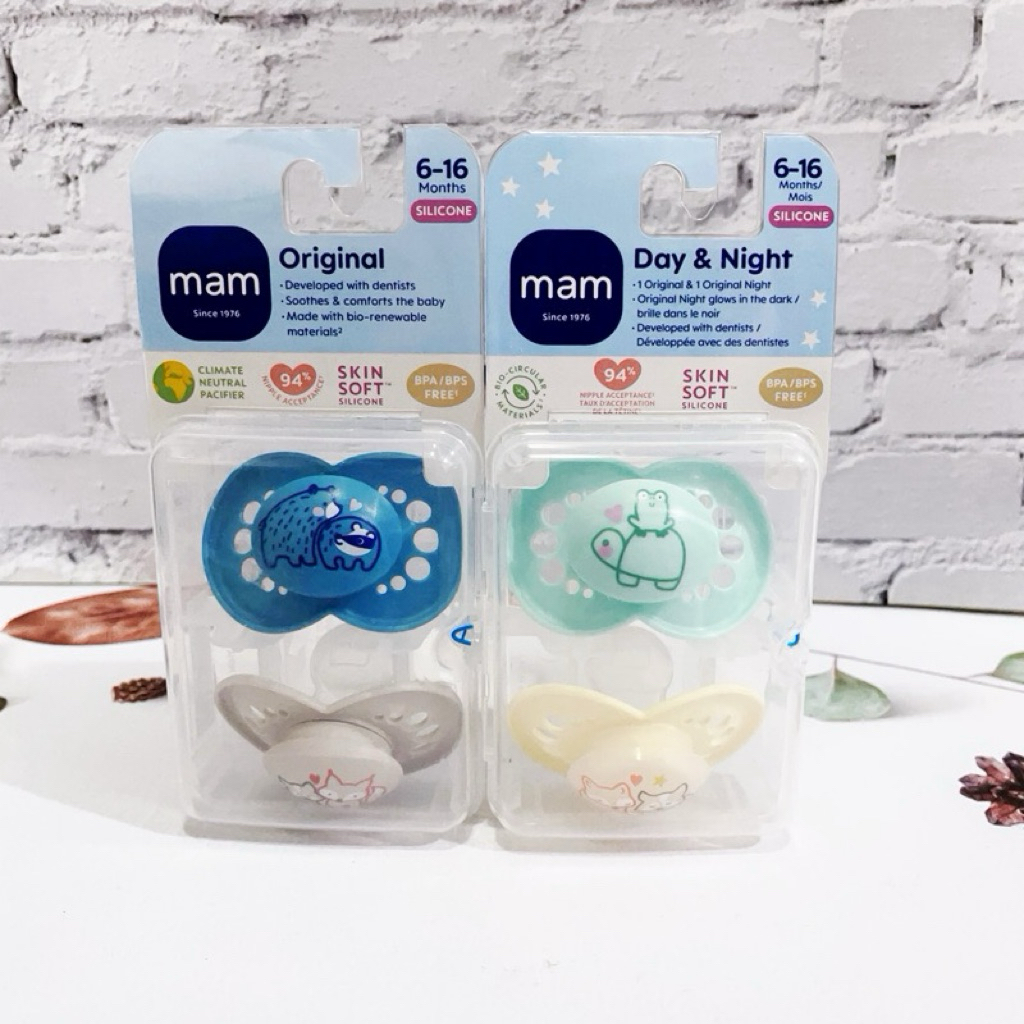 🙂Smile Baby👼🏻奧地利🇦🇹 MAM Original系列 6-16個月 安撫奶嘴 矽膠 男女寶寶 一盒二入