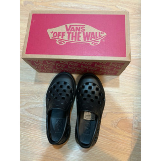全新 正品 童鞋 Vans Slip-on 中童款黑色涼鞋 洞洞鞋 雨鞋