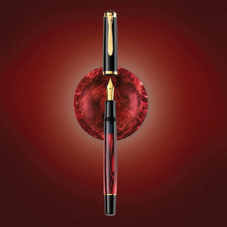 ＝小品雅集＝德國 Pelikan 百利金 M200 Marbled Red 喜紅 鋼筆