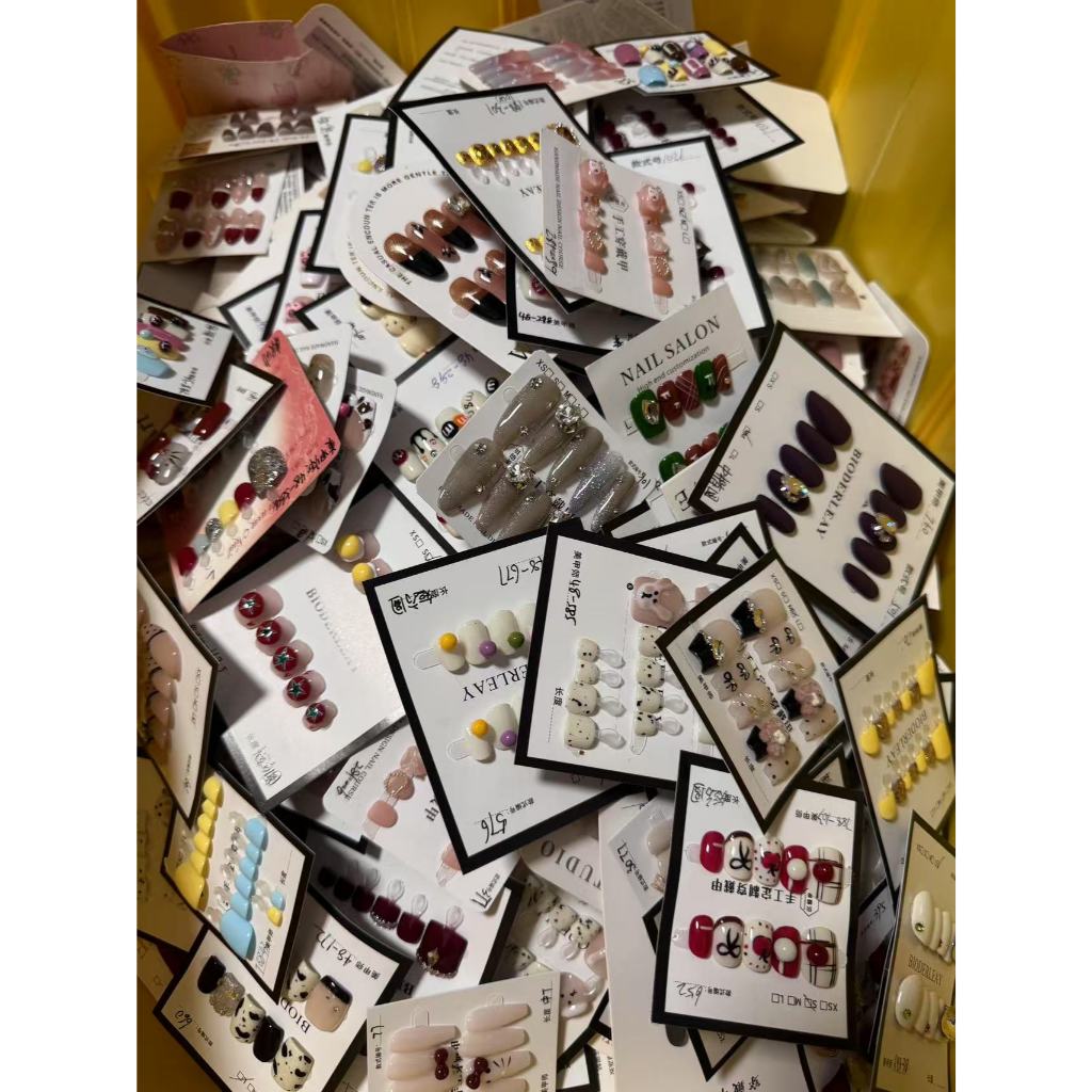 （未滿899需補60運費）直播鏈接❤️可擺攤可批發 手工穿戴甲多種款式 可重複使用美甲 指甲貼片 美甲貼片美甲貼手工穿戴