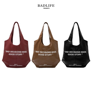 BADLIFE PU皮革托特包 GOOD STORY 挺立版型 可放筆電