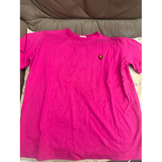 bape kids粉紅色短t 短袖上衣 140cm