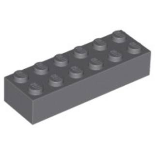 『坤哥』樂高LEGO顆粒基本磚 2x6x1 深灰色 2456#4210875