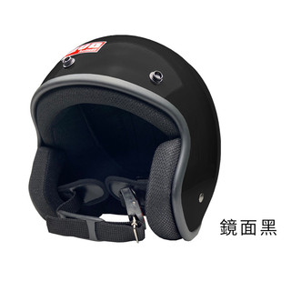 EVO 安全帽 CA-310 素色 復古騎士帽 鏡面黑 CA310M CA310L 半拆洗 正版授權 復古帽 半罩