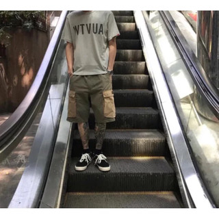 NEIGHBORHOOD 18SS MIL BDU 拼接 軍綠 卡其 口袋 工作短褲 L