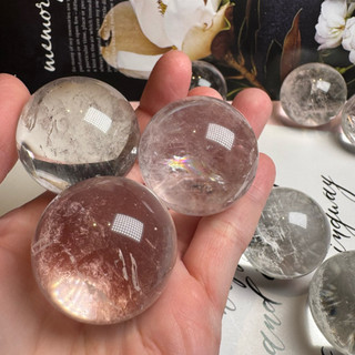 天然水晶 天然白水晶球 直徑3.3公分～3.6公分 隨機出貨款 白水晶球 白水晶 水晶球 A1283