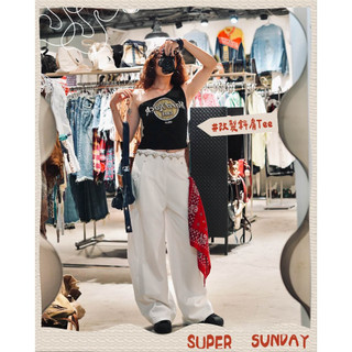 Super Sunday | 改製斜肩Tee | 改製Tee,復古,斜肩,辣妹Tee