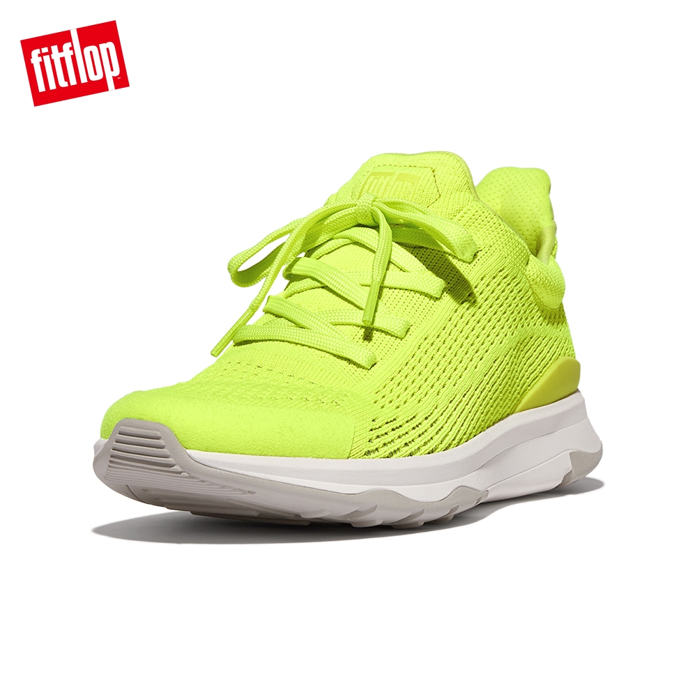 【FitFlop】VITAMIN FFX KNIT 螢光繫帶升級版運動鞋-女(螢光黃)