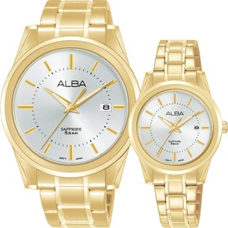 ALBA 雅柏 Prestige 簡約時尚大三針情侶手錶 對錶-41+30mm AS9V18X1+AH7EE6X1