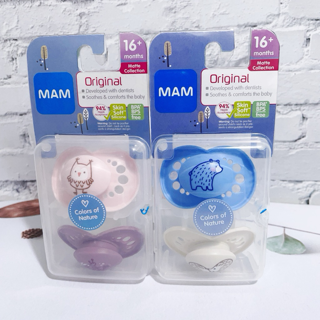 🙂Smile Baby👼🏻奧地利🇦🇹 MAM Original 16+個月 安撫奶嘴 矽膠 男女寶寶 一盒二入
