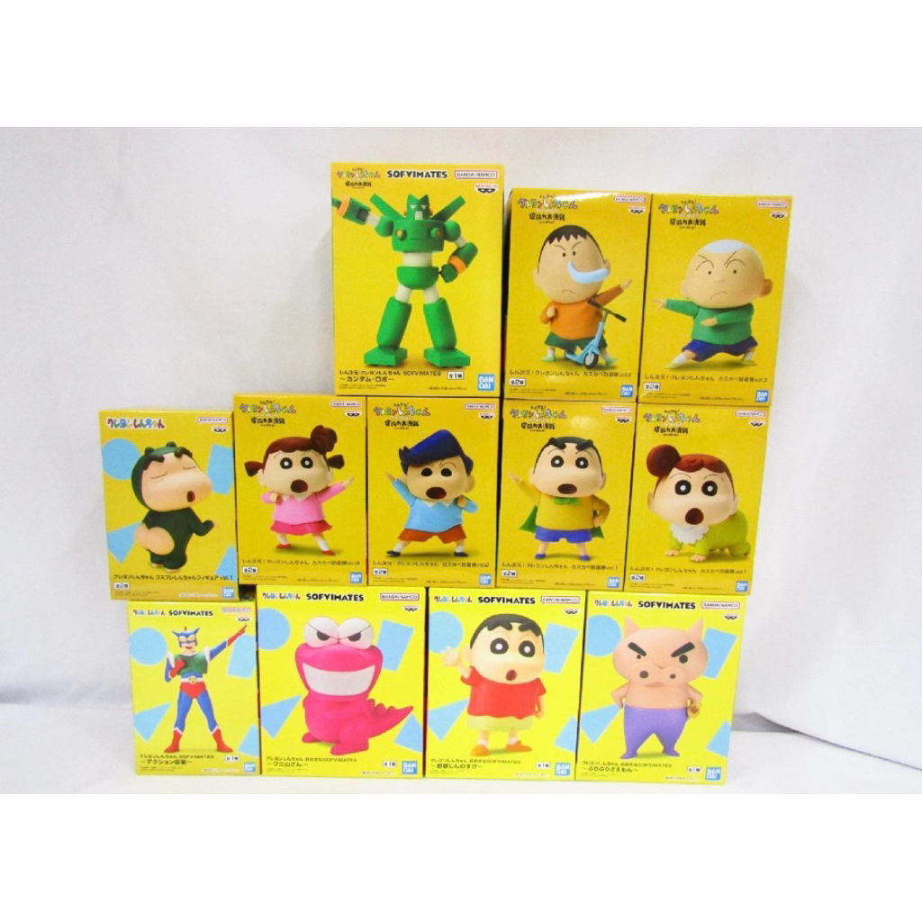 全新日版蠟筆小新 動感超人 屁屁怪獸 鱷魚山先生 大便小新 康達姆機器人 肥嘟嘟左衛門公仔