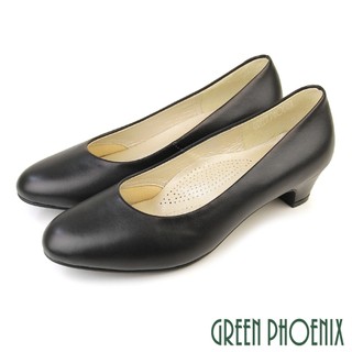 【GREEN PHOENIX 波兒德】女 高跟鞋 包鞋 全真皮 牛皮 空姐 櫃姐 面試 台灣製U23-20682