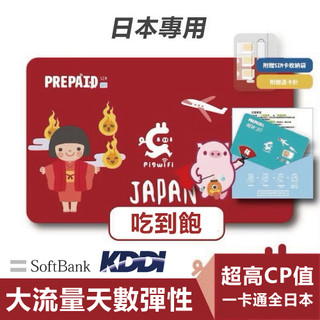 PIGWIFI 高CP值 日本網絡卡沖繩北海道 不挑手機上網絡卡SIM卡漫遊卡WiFi卡電話卡無限喫到飽不斷網