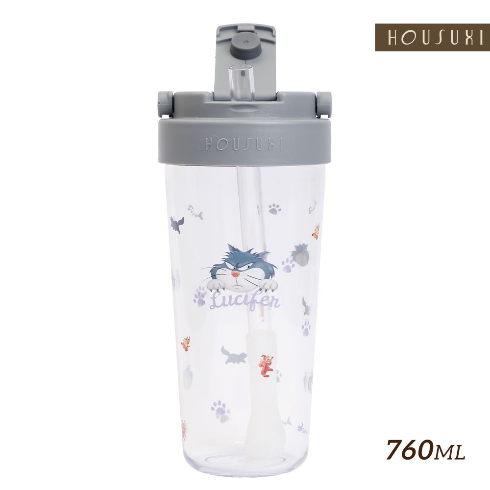 【HOUSUXI官方旗艦】迪士尼魯斯佛系列-Tritan輕透舒吸杯(附彈跳吸管)760ml