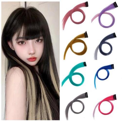 時尚優活 假髮片 假髮 髮片 真髮髮片 挑染髮片頭頂補髮片掛耳染接髮片彩色髮片耳圈染髮片 染髮片 韓國假髮 耳圈染