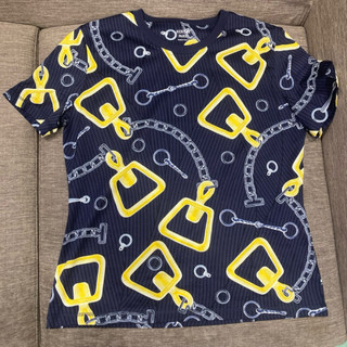 愛馬仕🐎hermes 藍黃配色 二手 經典上衣 t-shirt❤️