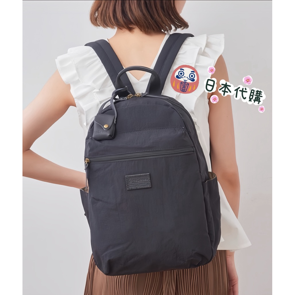 ✨💛現貨💛✨ 【toleur 日本品牌】 背包 後背包「百搭黑」皮革logo、迷你牛皮小包吊飾