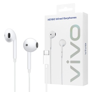 vivo 台灣原廠公司貨 Type C 半入耳式耳機 - 白色 【盒裝】XE160