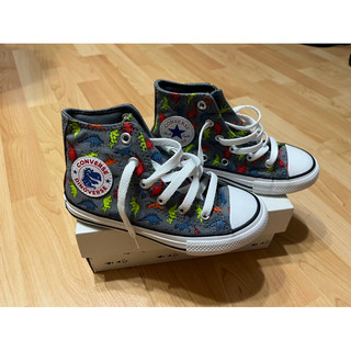 Chuck Taylor All star 運動鞋 灰 /帆布鞋 /童鞋/恐龍