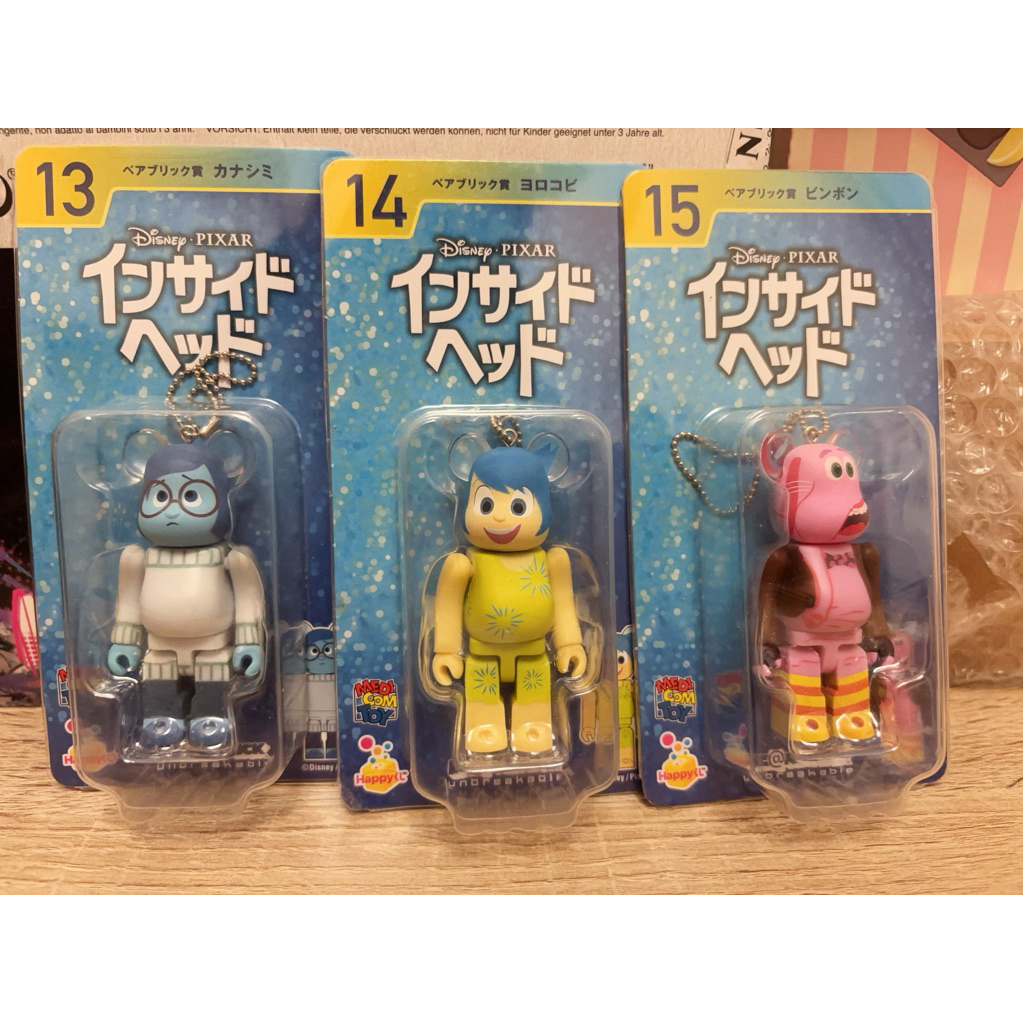 🌸Be@rbrick X Disney Pixar 皮克斯 腦筋急轉彎🌸樂樂 憂憂 小彬彬 吊卡 公仔