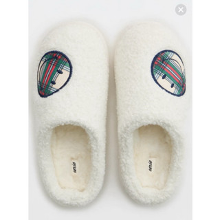 AE Aerie Smiley Sherpa Scuff Slippers 毛絨拖鞋 笑臉 美國購回正品