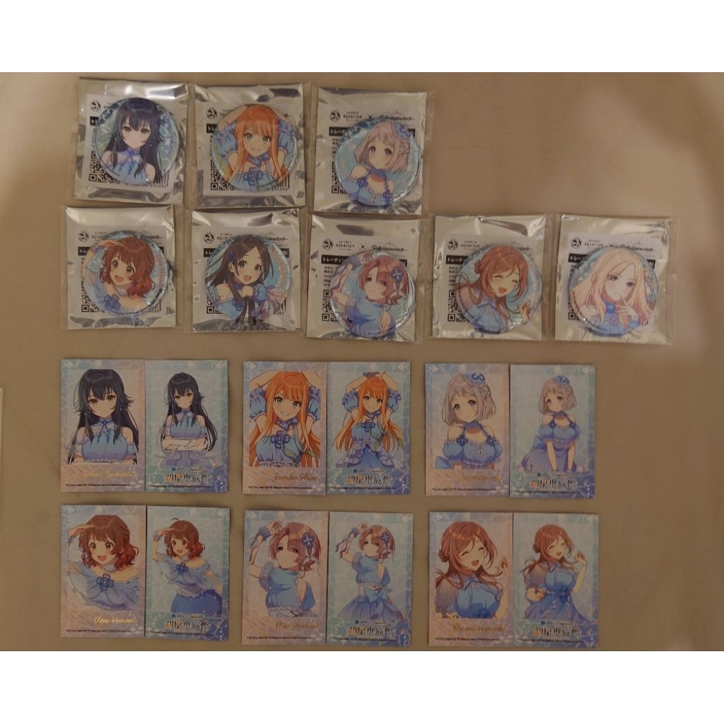 學園偶像大師 学マス 太陽城水族館 初星水族館 徽章 小卡（月村手毬/紫雲清夏/葛城莉莉亞/花海佑芽/有村麻央/星南）