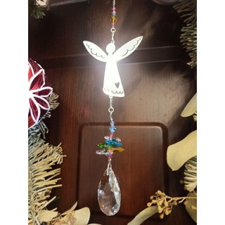 天使suncatcher 捕光水晶吊飾.搭配施華洛小水晶彩虹色系.折射光影璀璨
