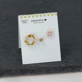 ｜OSEWAYA｜雅櫻花環耳環 櫻花盛開 櫻花 春季 賞櫻 日本飾品 日本製造