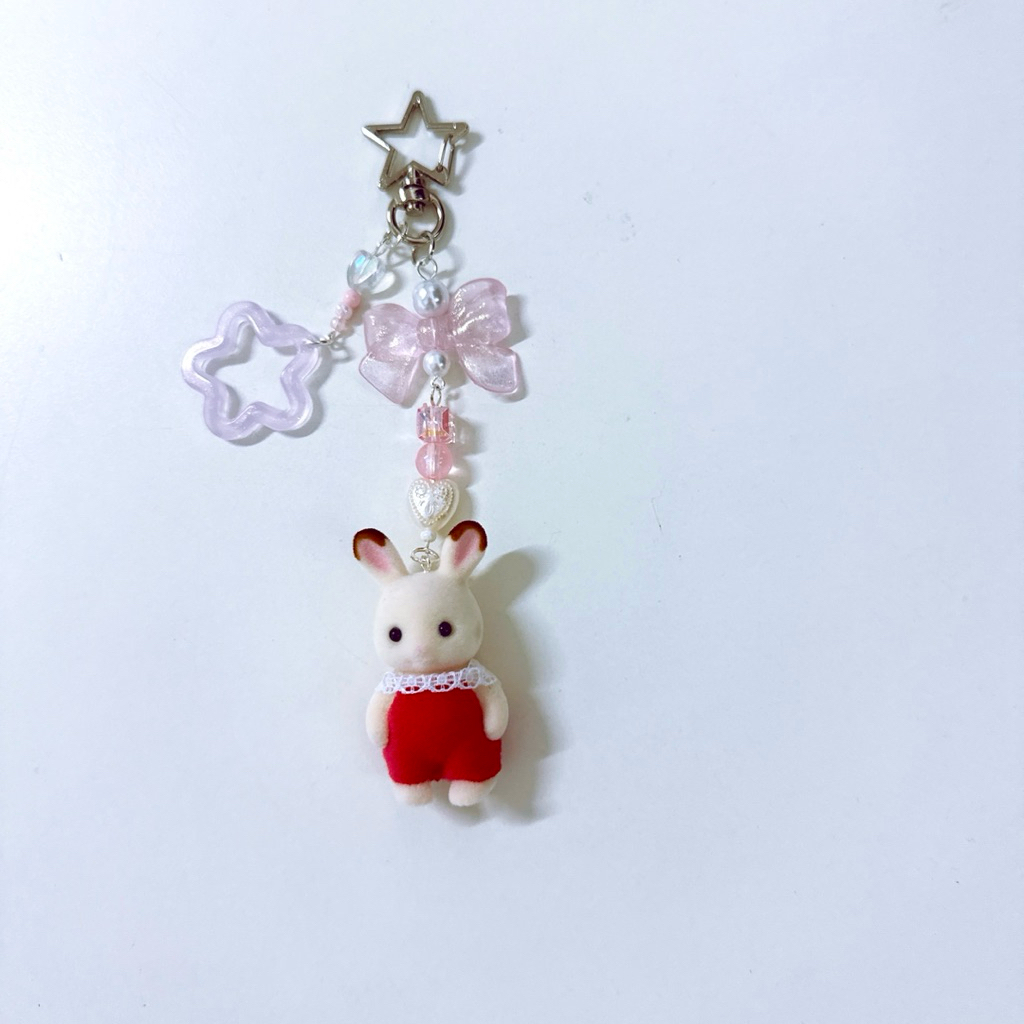 🎀正版森林家族🎀 全新正版 改造 森林家族 可可兔 交換禮物 客製化 DIY手作吊飾/鑰匙圈