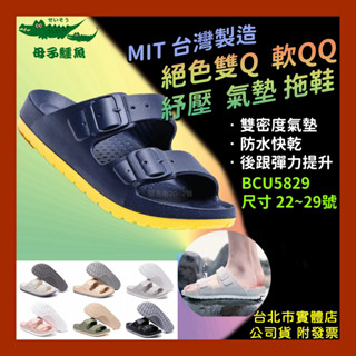 15%蝦幣｜實體店現貨【母子鱷魚】 拖鞋 Y拖 臺灣製 氣墊拖鞋 運動拖鞋 跑步拖鞋 夾腳拖 BCU5829