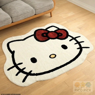 日本🇯🇵三麗鷗 Hello Kitty 大臉造型地墊｜大型臥室地毯 客廳地墊