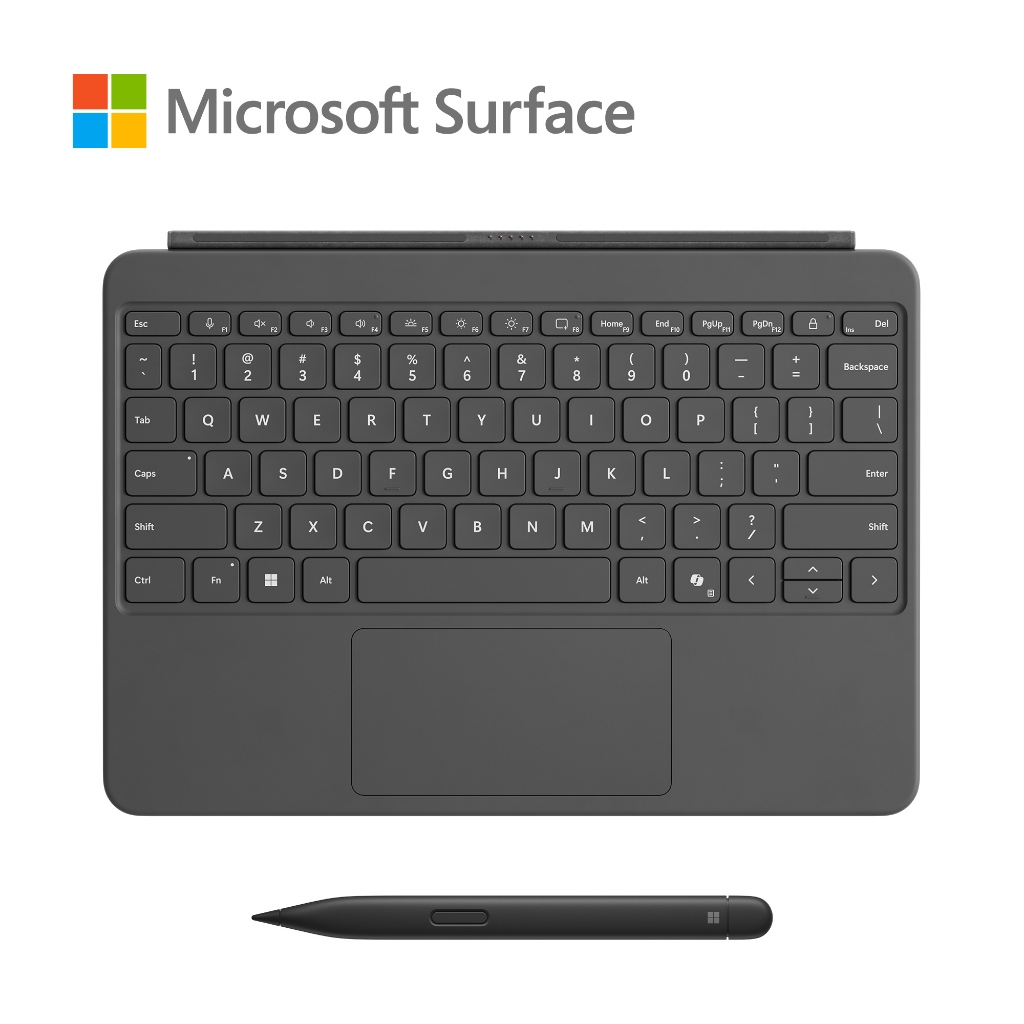 Microsoft 微軟 Surface Pro 12吋 專業鍵盤蓋(內含第2代超薄手寫筆) (Copilot) 板岩灰