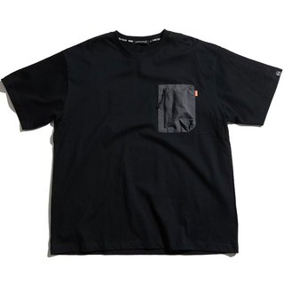 UNDER PEACE 25SS MASTER / ZIP POCKET TEE 拼接 寬版口袋 短T (黑色)
