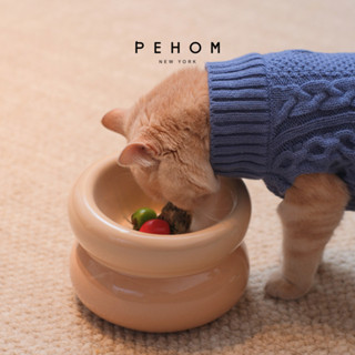 FÀMINOU．🇺🇸美國PEHOM舒芙蕾陶瓷碗 寵物碗 貓碗 狗碗 陶瓷碗 飼料碗