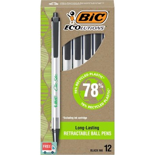 現[訂]免運 法國 BIC 環保油性筆 78%再生塑膠 黑色 12入（1.0 mm) BIC Ballpoint Pen