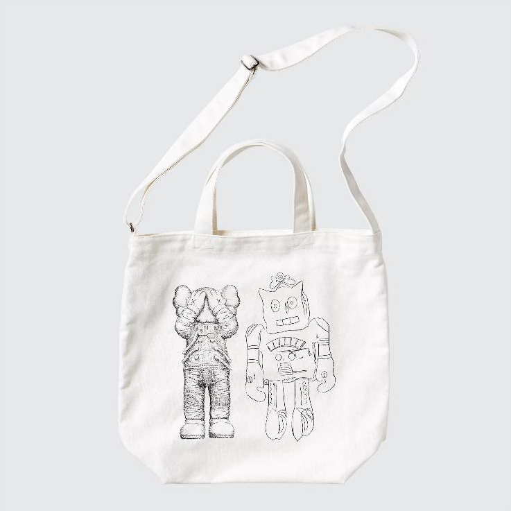 uniqlo 男女適用 KAWS + Warhol 2WAY 托特包 側背袋 側背包 肩背包 兩用包