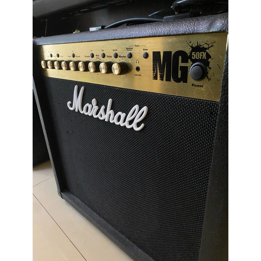 [爵士貓二手樂器格子舖］Marshall MG50FX 電吉他音箱、九成新、狀態優、售價9500元