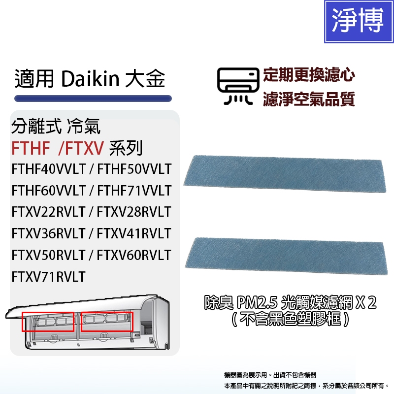 適用Daikin大金分離式冷氣FTHF FTXV系列 FTHF60VVLT FTXV60RVLT除臭PM2.5光觸媒濾網