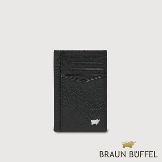 【BRAUN BUFFEL】諾瓦-A 10卡卡夾-黑色(德國小金牛台灣總代理)/BF564-151-BK