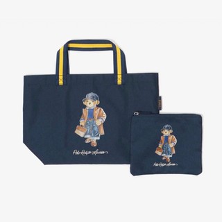 Polo Ralph Lauren POLO 經典熊熊 小熊 子母托特包 手提包 深藍色 RL11806001