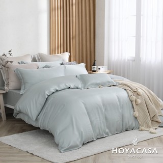 HOYACASA 60支天絲被套床包組｜沐野綠｜法式簡約｜(單人/雙人/加大/特大)