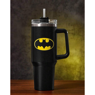 Batman🦇蝙蝠俠造型圖案黑色抱枕/黑色手拿保冰杯