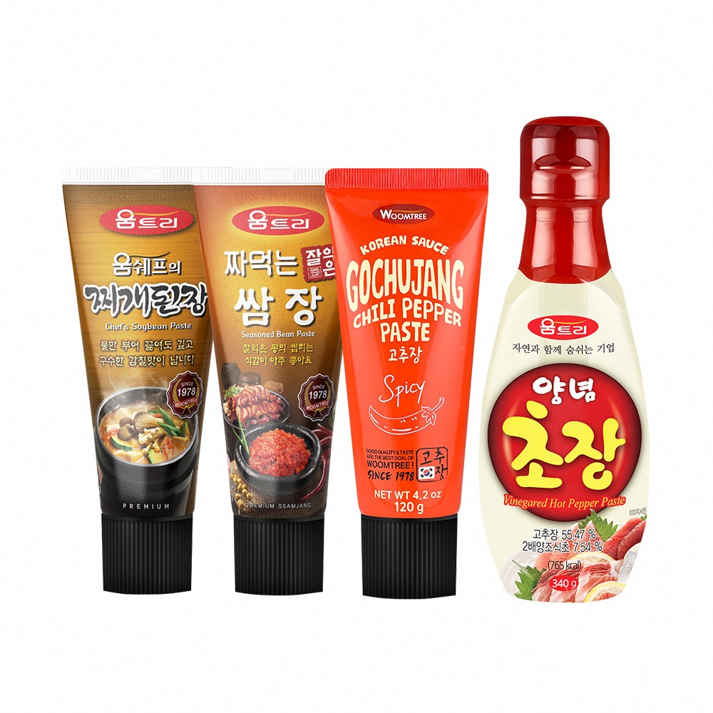 韓式醬料 (韓式辣椒醬/韓式包飯辣醬/韓式大醬/韓式萬用辣醋醬)【零食圈】WOOM CHEF 韓國醬料 烤肉醬