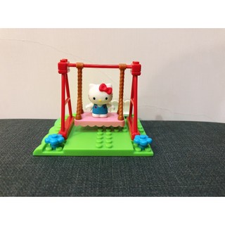 二手 Sanrio 正版 Hello Kitty MEGA BLOKS 積木盪鞦韆 積木場景組